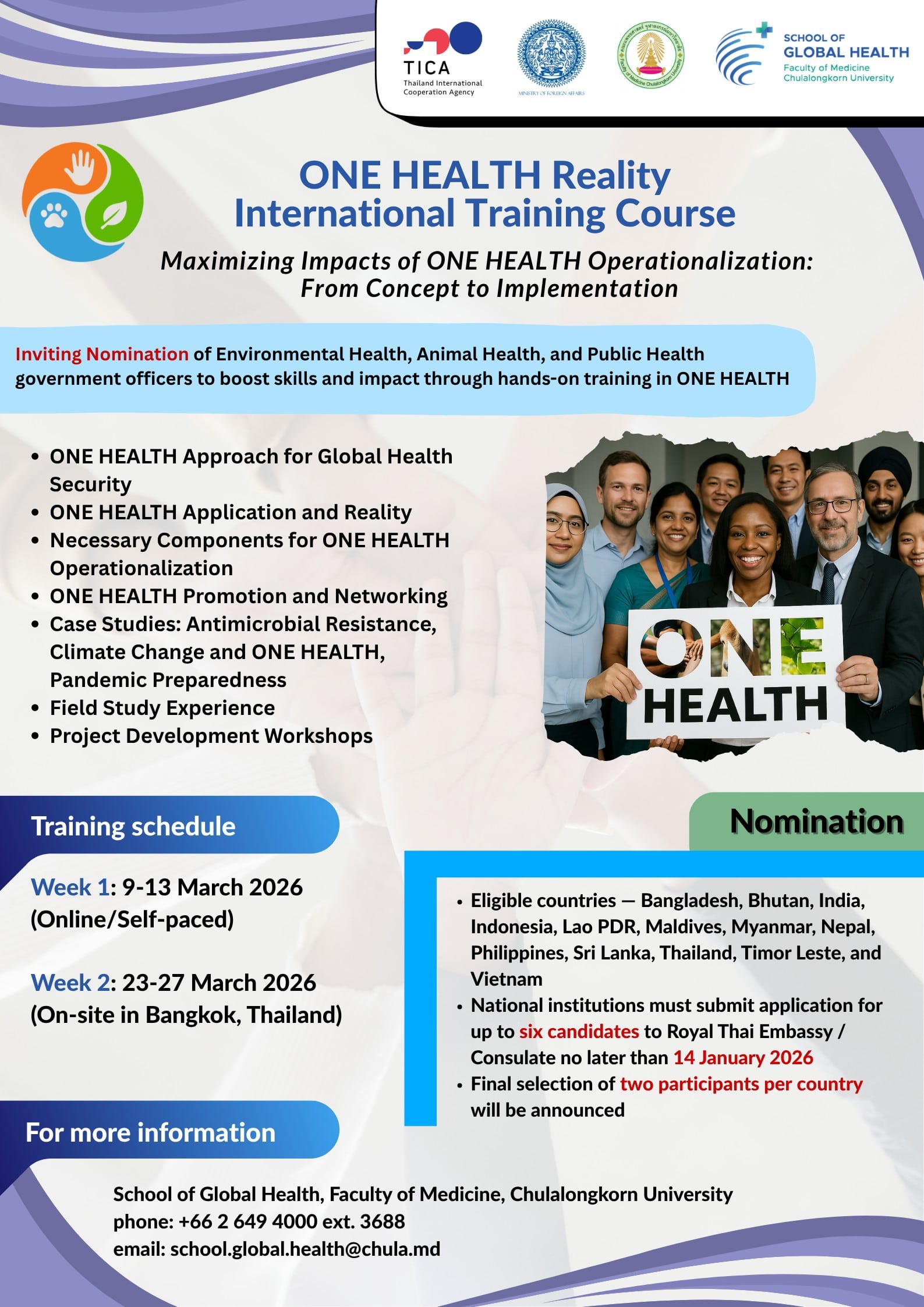 One Health Reality Training Chula SGH poster final oct2025