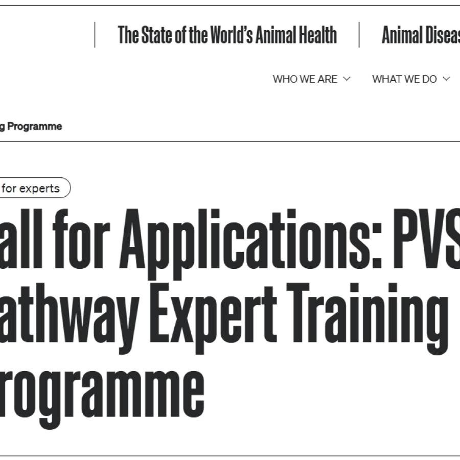 WOAH เปิดรับสมัครผู้เข้าร่วมในโปรแกรมฝึกอบรมด้าน PVS Pathway